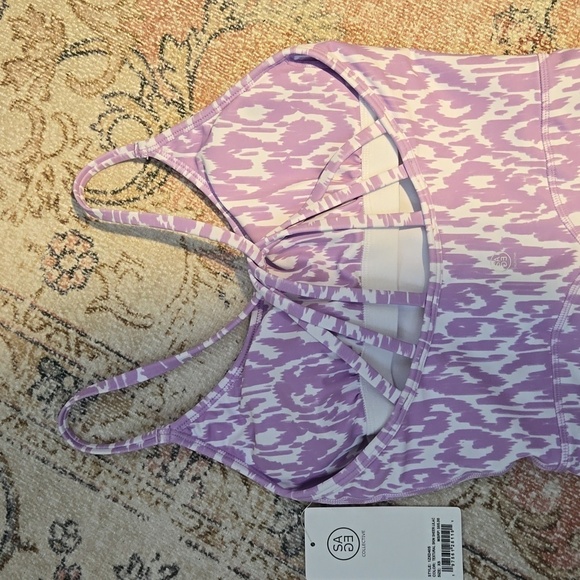 SAGE COLLECTIVE Lavender and White Leopard One Piece Short Unitard Size XS - Picture 3 of 12